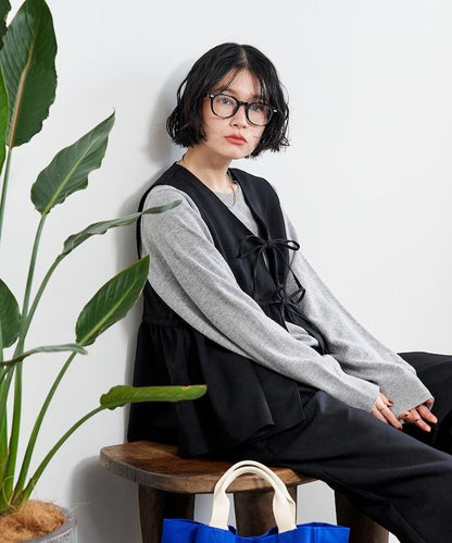 【套裝商品】荷葉邊吊帶背心長褲套裝