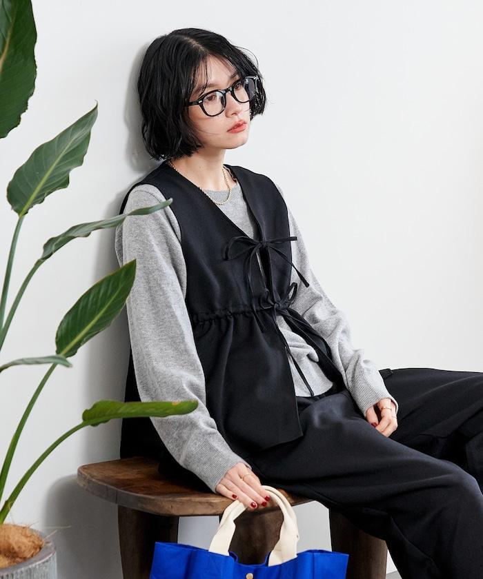 【套裝商品】荷葉邊吊帶背心長褲套裝