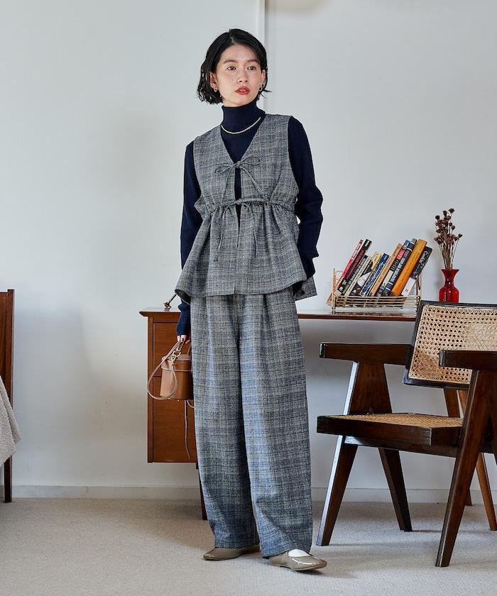 【套裝商品】荷葉邊吊帶背心長褲套裝