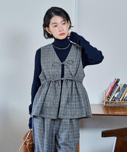 【套裝商品】荷葉邊吊帶背心長褲套裝