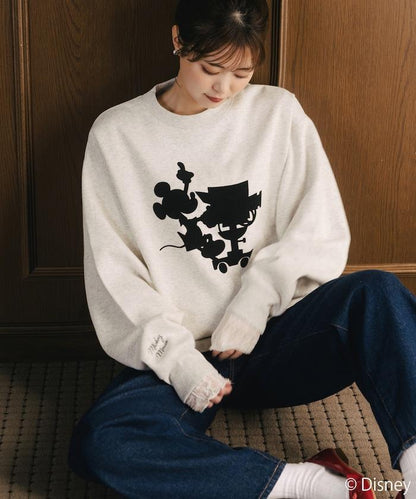 FREAK'S STORE×前田亞美/《迪士尼》/Mickey Mouse/米老鼠/植絨印花衛衣