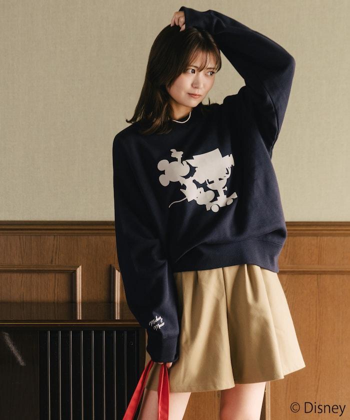 FREAK'S STORE×前田亞美/《迪士尼》/Mickey Mouse/米老鼠/植絨印花衛衣