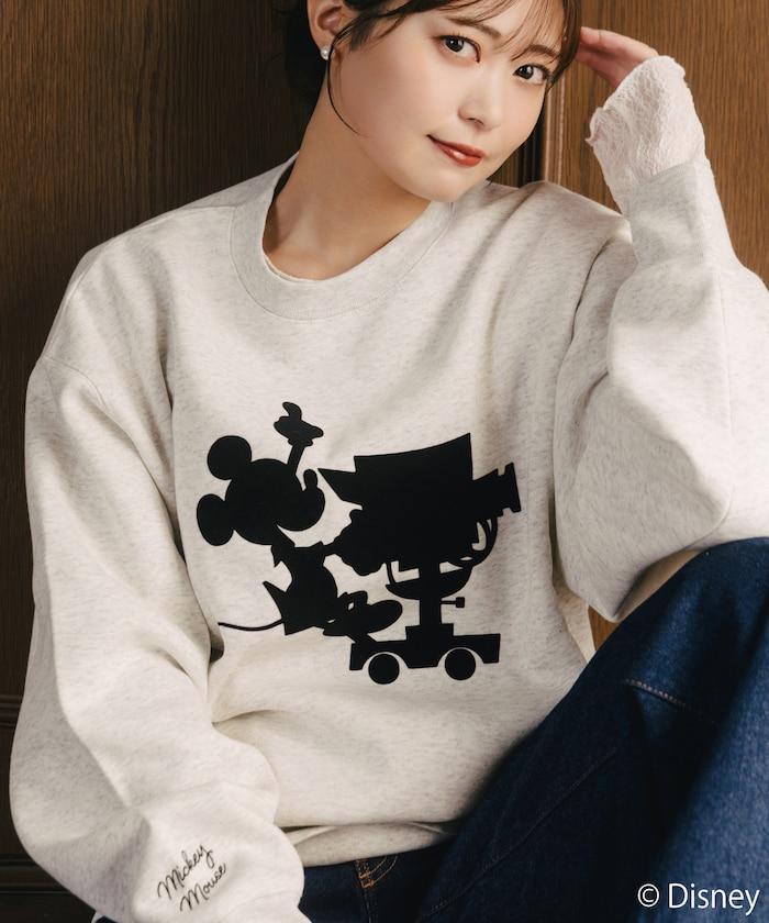 FREAK'S STORE×前田亞美/《迪士尼》/Mickey Mouse/米老鼠/植絨印花衛衣