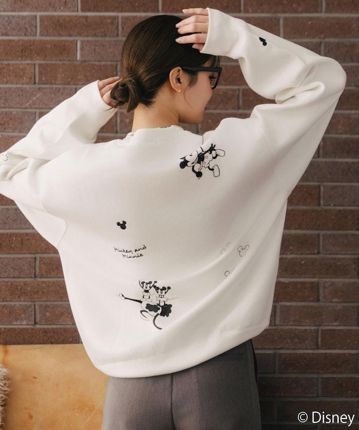 FREAK'S STORE×前田亞美/《迪士尼》/Mickey＆Minnie/米老鼠＆米妮/刺繡衛衣