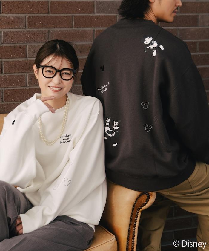 FREAK'S STORE×前田亞美/《迪士尼》/Mickey＆Minnie/米老鼠＆米妮/刺繡衛衣