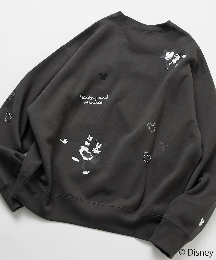 FREAK'S STORE×前田亞美/《迪士尼》/Mickey＆Minnie/米老鼠＆米妮/刺繡衛衣