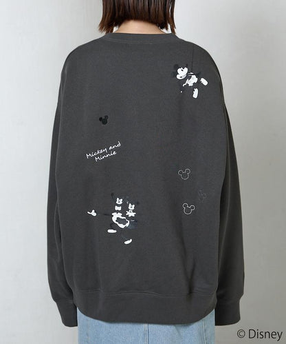 FREAK'S STORE×前田亞美/《迪士尼》/Mickey＆Minnie/米老鼠＆米妮/刺繡衛衣