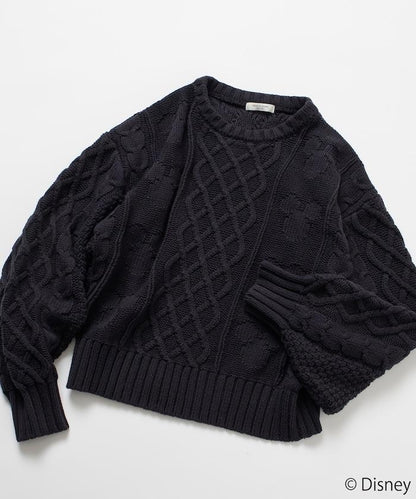 FREAK'S STORE×前田亞美/《迪士尼》/Mickey Mouse/米老鼠/麻花針織套頭衫