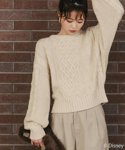 FREAK'S STORE×前田亞美/《迪士尼》/Mickey Mouse/米老鼠/麻花針織套頭衫