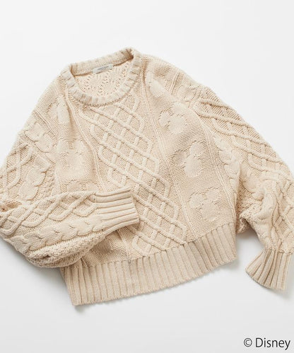 FREAK'S STORE×前田亞美/《迪士尼》/Mickey Mouse/米老鼠/麻花針織套頭衫