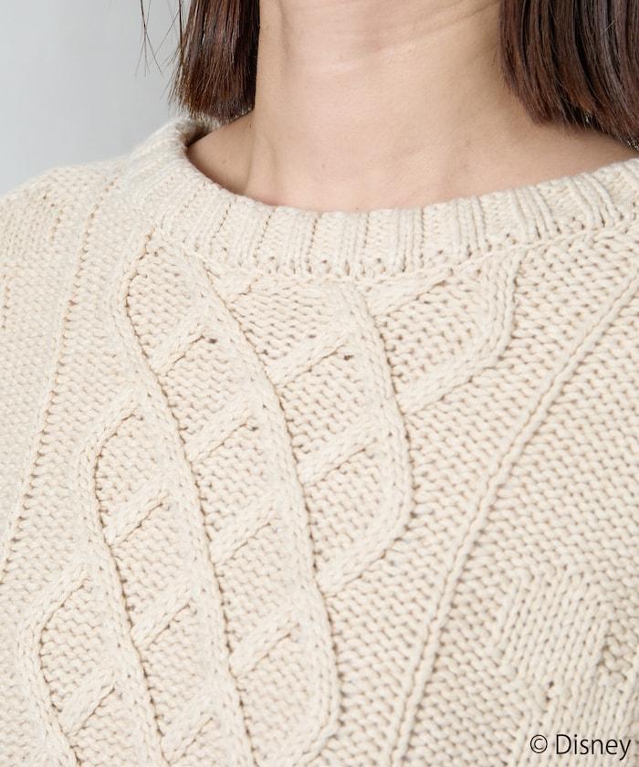 FREAK'S STORE×前田亞美/《迪士尼》/Mickey Mouse/米老鼠/麻花針織套頭衫