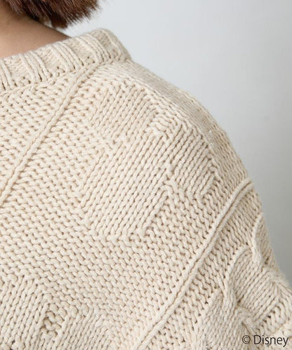 FREAK'S STORE×前田亞美/《迪士尼》/Mickey Mouse/米老鼠/麻花針織套頭衫