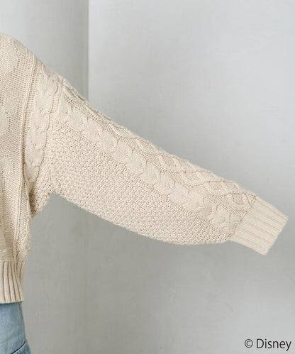 FREAK'S STORE×前田亞美/《迪士尼》/Mickey Mouse/米老鼠/麻花針織套頭衫