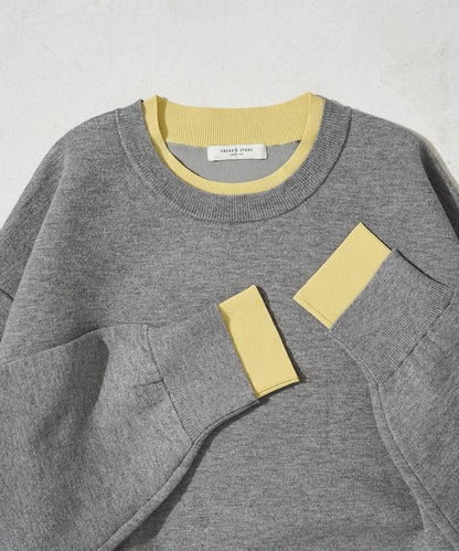 拼接配色針織套頭衫