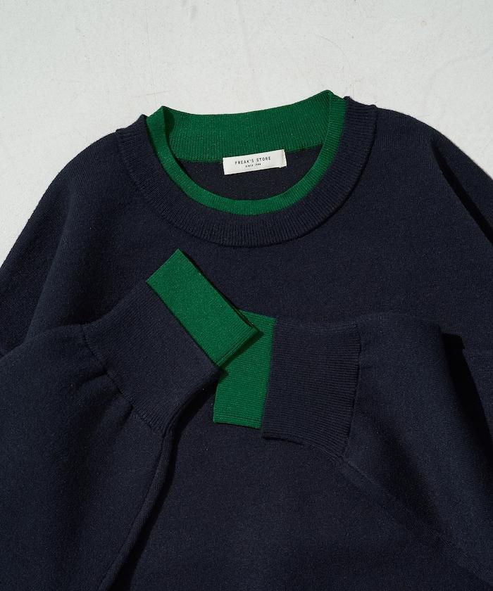 拼接配色針織套頭衫