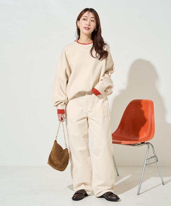 拼接配色針織套頭衫