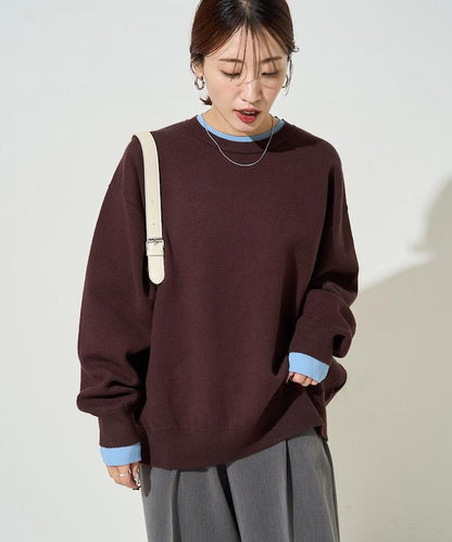 拼接配色針織套頭衫