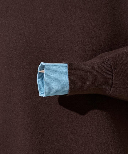 拼接配色針織套頭衫