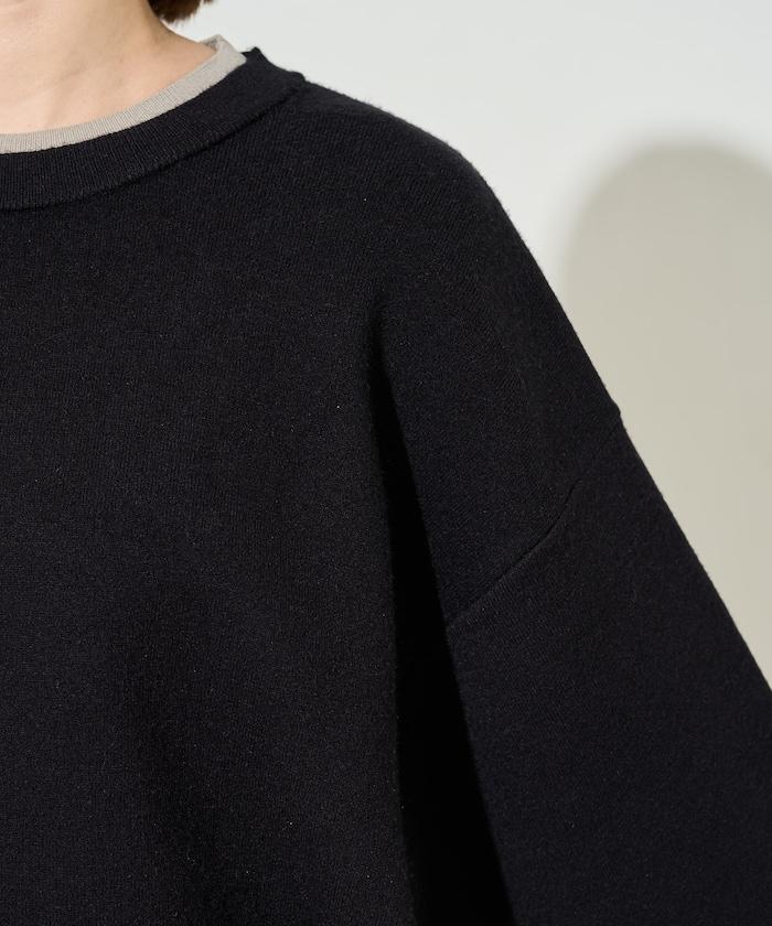 拼接配色針織套頭衫