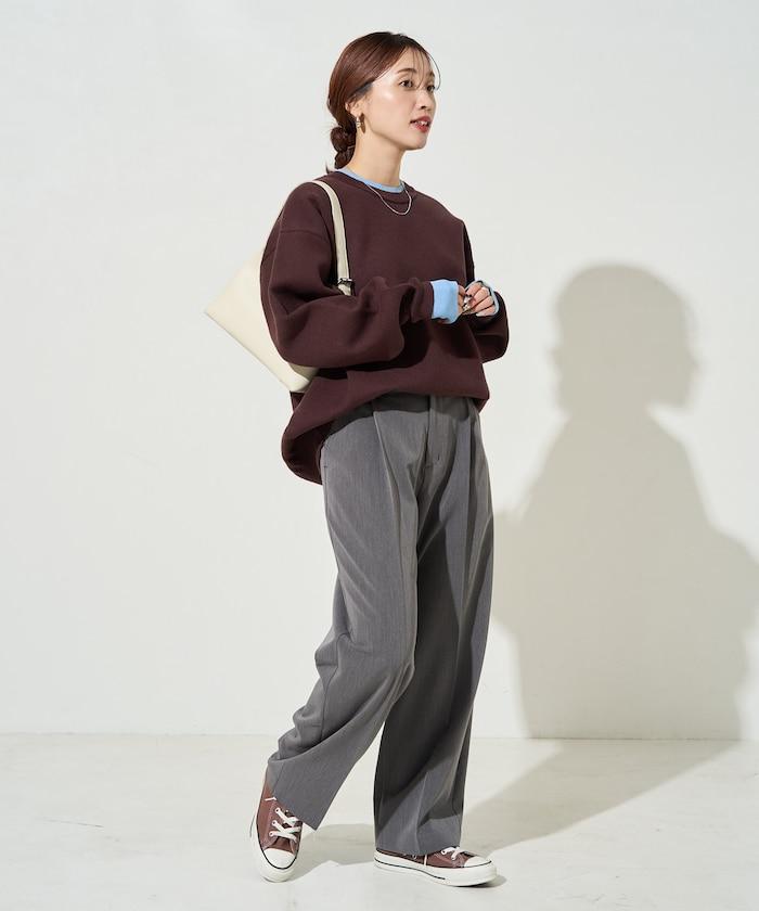 拼接配色針織套頭衫