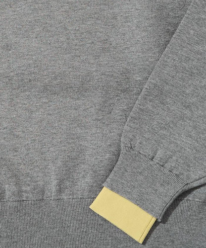 拼接配色針織套頭衫