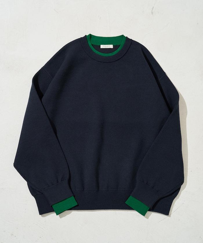 拼接配色針織套頭衫