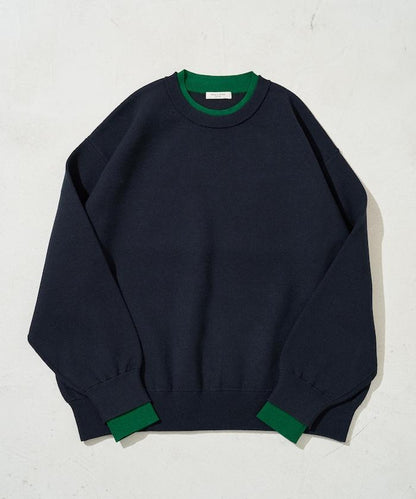 拼接配色針織套頭衫