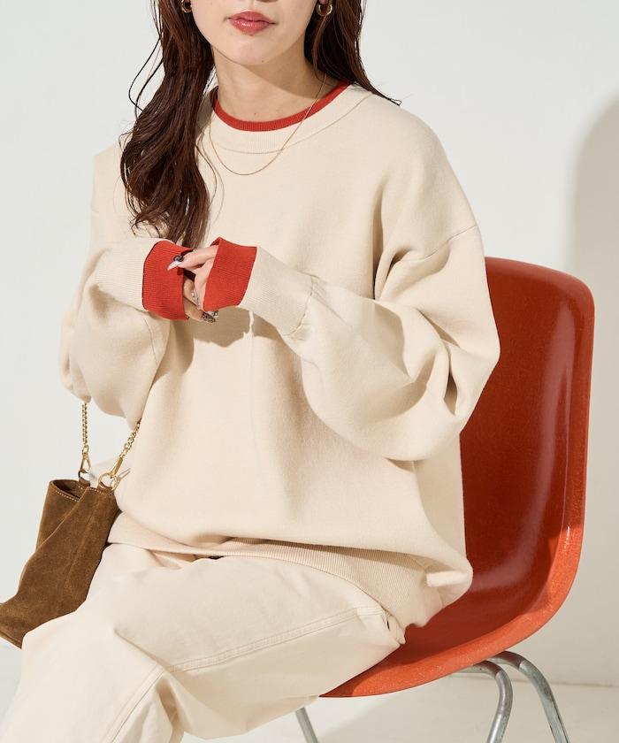 拼接配色針織套頭衫