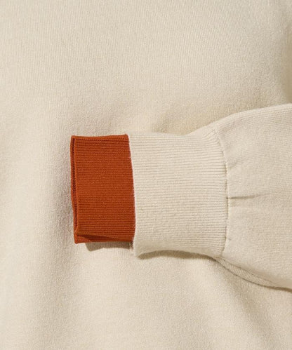 拼接配色針織套頭衫