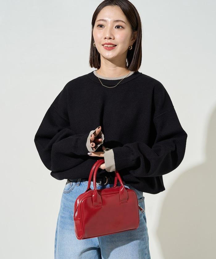 拼接配色針織套頭衫