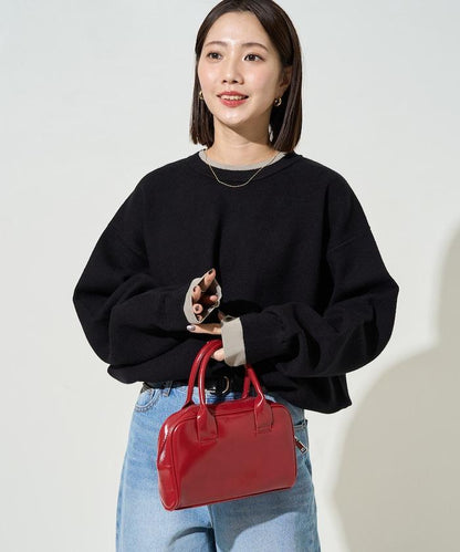 拼接配色針織套頭衫