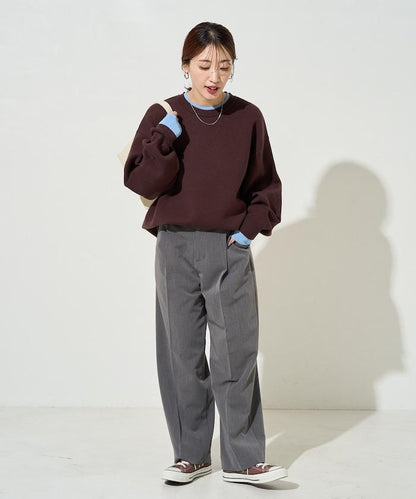 拼接配色針織套頭衫