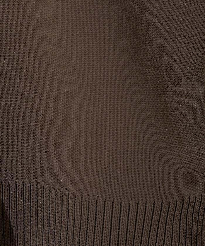 輕量針織翻領雙拉鍊開衫