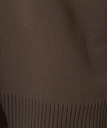 輕量針織翻領雙拉鍊開衫