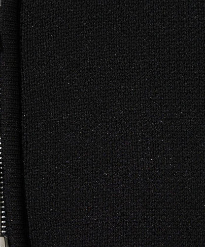 輕量針織翻領雙拉鍊開衫