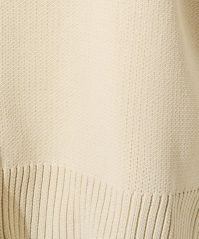 輕量針織翻領雙拉鍊開衫