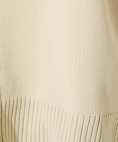 輕量針織翻領雙拉鍊開衫