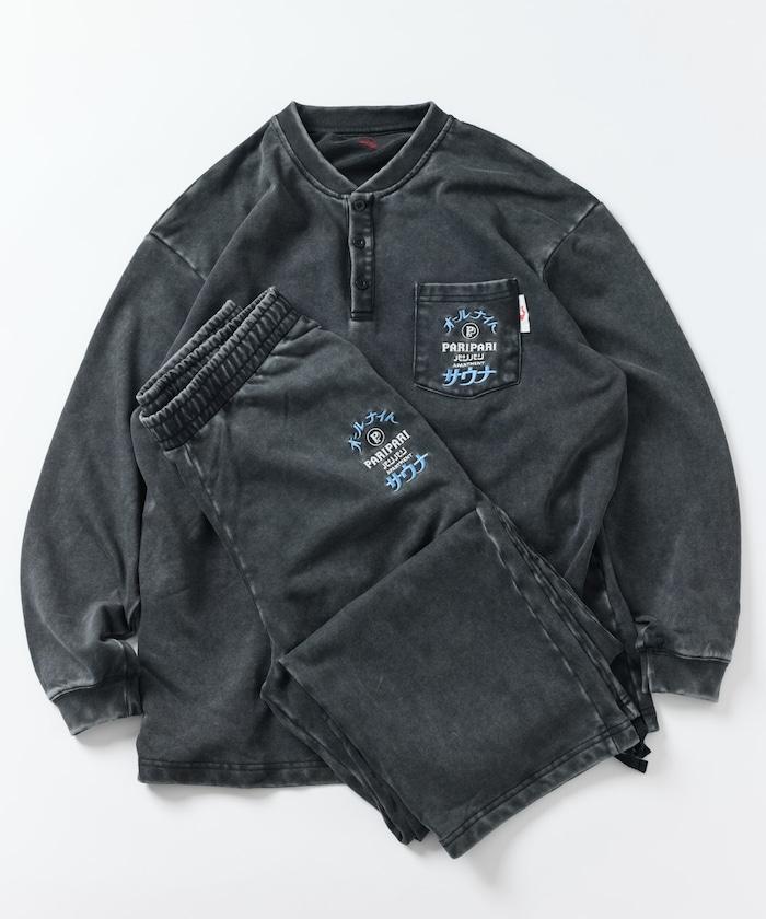 特別款 All Night Sauna 長袖 KANNAIGI 館內長袖服 裡毛套裝 附束口揹包