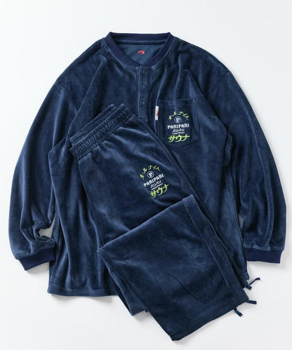 特別款 All Night Sauna 長袖 KANNAIGI 長袖館內服 抓絨套裝 附贈束口袋