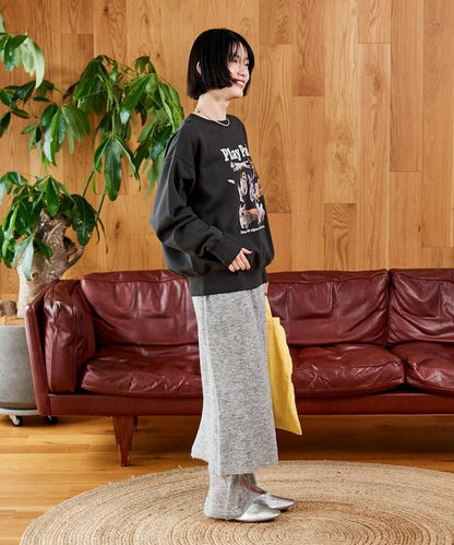 【套裝商品】鏤空針織打底褲裙套裝/蕾絲針織裙