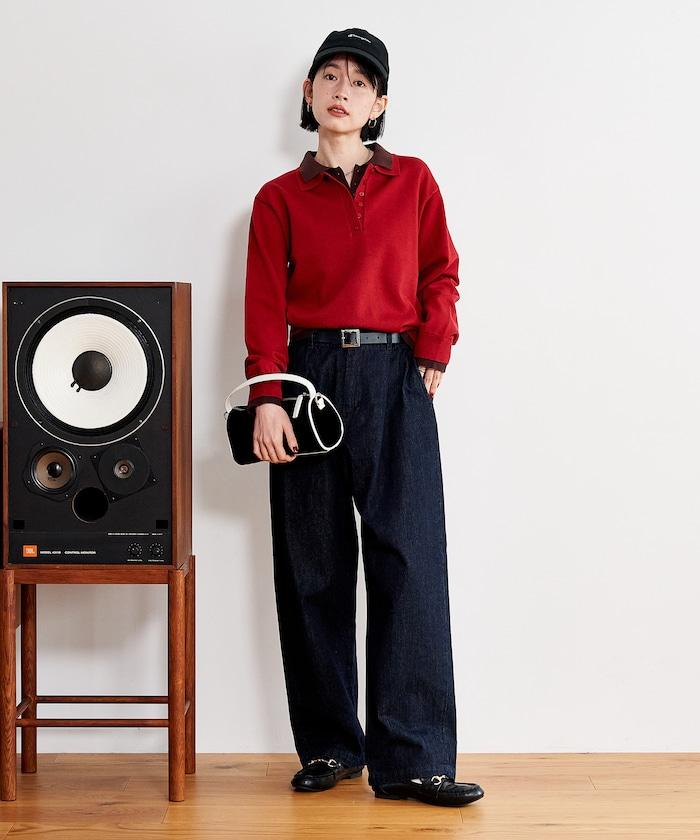 拼色疊穿針織POLO衫