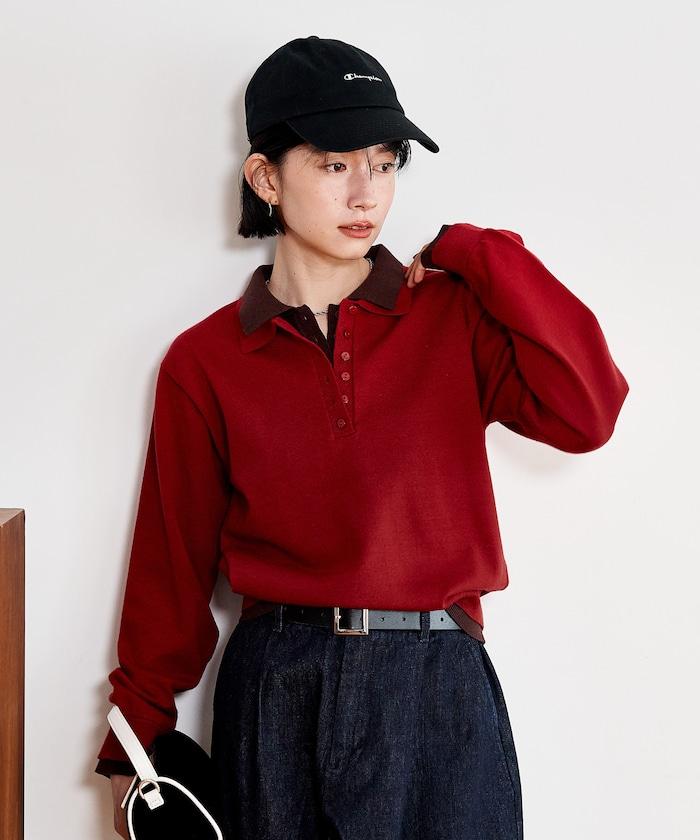 拼色疊穿針織POLO衫