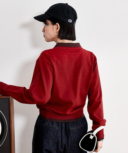 拼色疊穿針織POLO衫