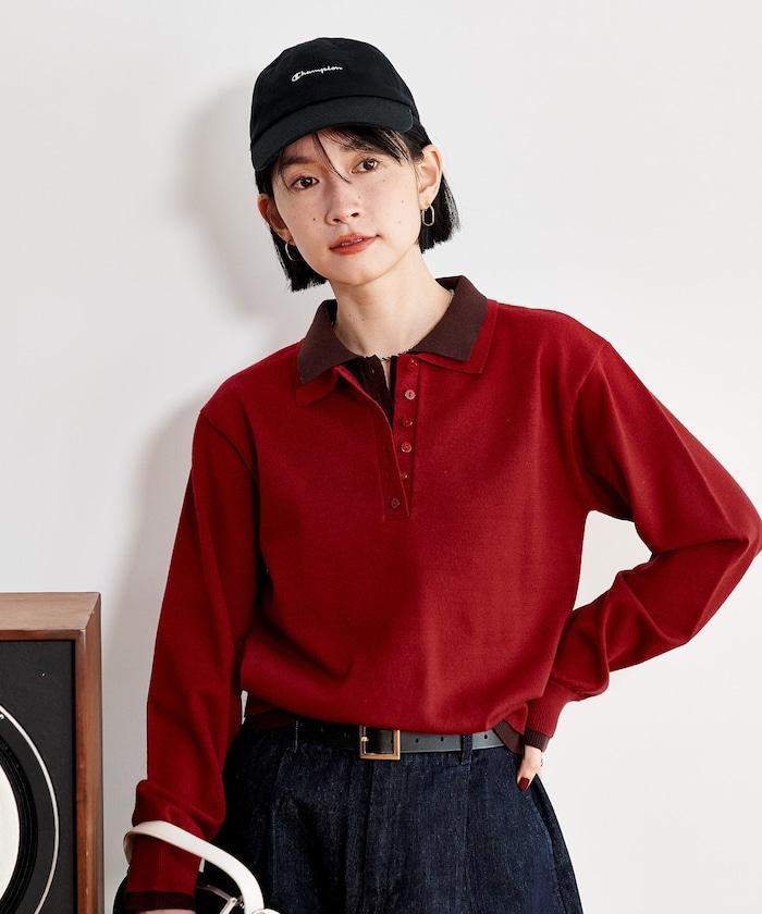 拼色疊穿針織POLO衫