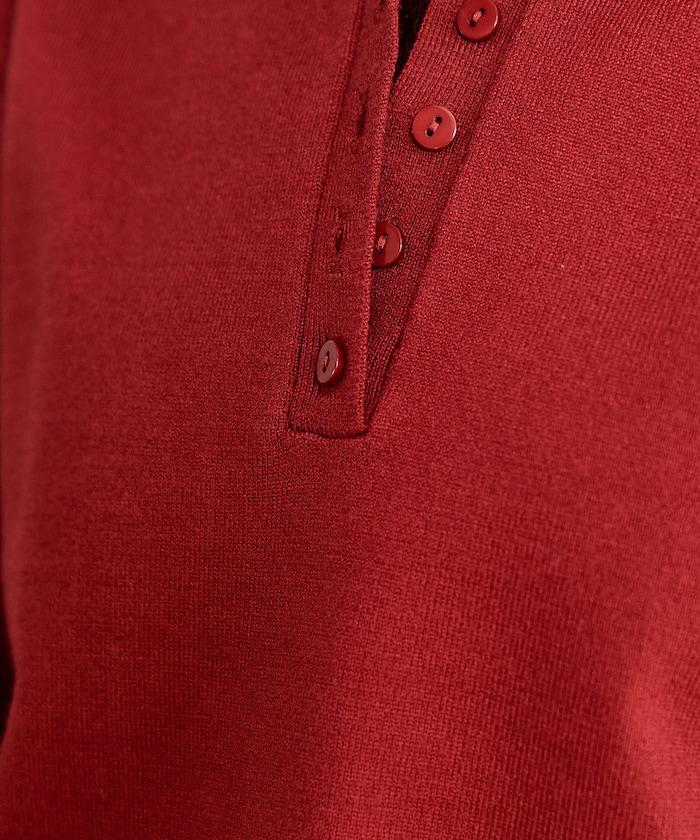 拼色疊穿針織POLO衫