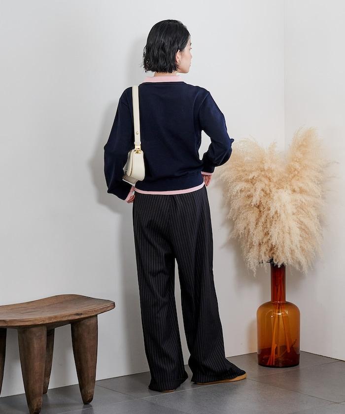 拼色疊穿針織POLO衫