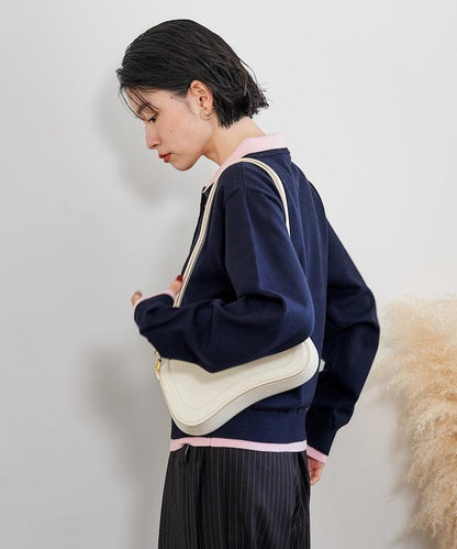 拼色疊穿針織POLO衫