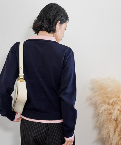 拼色疊穿針織POLO衫