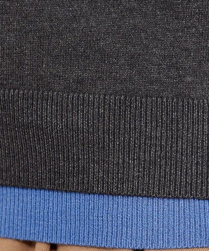 拼色疊穿針織POLO衫