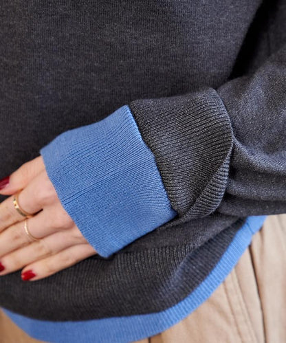 拼色疊穿針織POLO衫